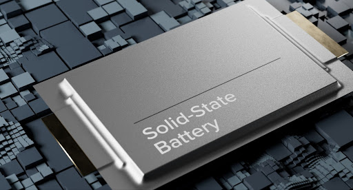 A solid state battery.