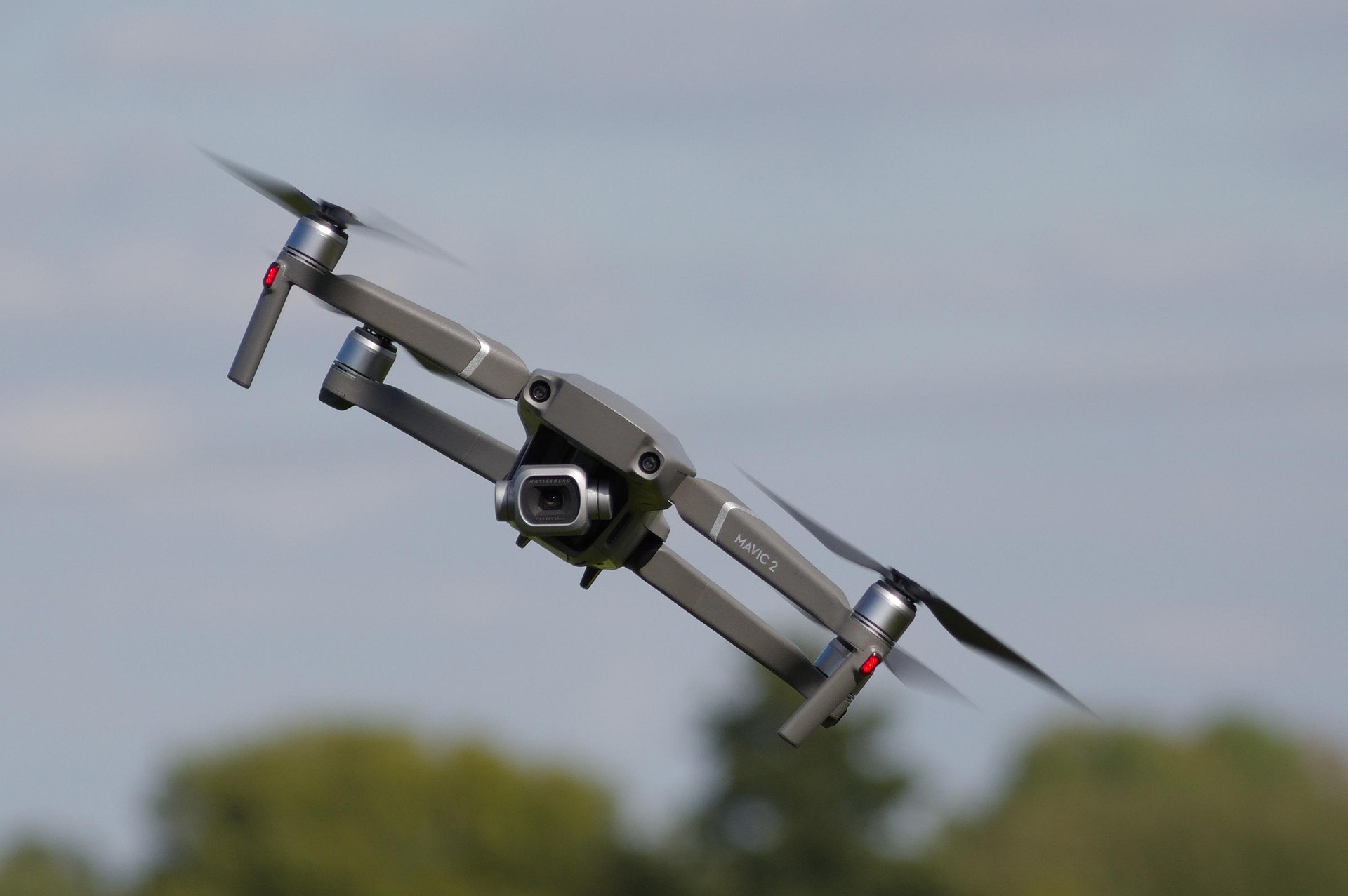 image of a drone in. flight