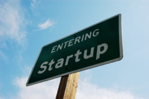 Sign at the entrance of Startup city, Washington
